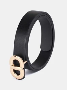 1pc/4pcs Solid Color Casual PU(Polyurethane) Women's Decorative Belt Suitable For Daily Use With Double D-Ring Buckle - A - View 2
