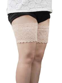 1 Pair Thigh Chafing Guards, Thin Lace Thigh Sleeves To Prevent Friction And Scarring, Suitable For Plus Size - Multicolor - View 5