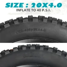 6MSKS 20x4.0 Electric Off-Road Bicycle Tires, 1 Set Of Thicker Outer Tire & Inner Tube, Suitable For Off-Road, City, And Sandy Terrain, Durable Butyl Rubber Tires - 20*4.0 a Set Of Tire - View 7