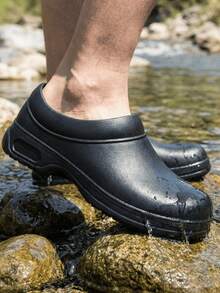 Waterproof, Anti-Slip, Oil-Resistant Chef Shoes, Fishing Shoes, Cleaning Shoes, Restaurant Shoes. Wide Toe Box, Reinforced Sole For Durability And Comfort. Suitable For Daily Walking, Sports, Commuting, All Seasons - Black - View 2