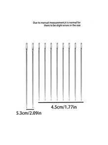 10 kim may thủ công mạ vàng và bạc, thiết kế lỗ kim lớn, luồn chỉ trơn tru, thích hợp cho việc may vá gia đình hàng ngày, sửa chữa quần áo, thêu và thêu chữ thập. - kim may - Xem 8