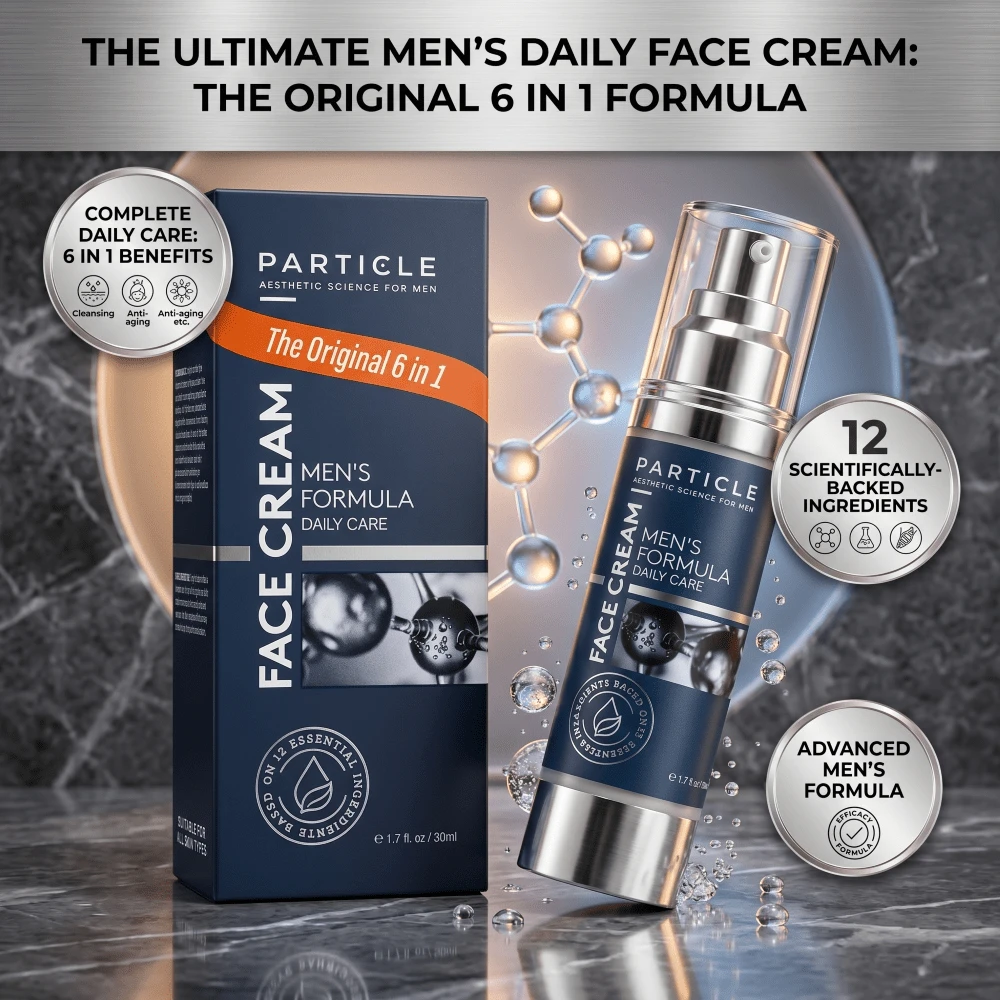 PARTICLE Multi-Action Men's Face Cream - Lightweight Skincare Moisturizer With Hyaluronic Acid & Squalane - Hyaluronic Acid - 查看 1