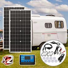IAGREEA 25W Dual-Sided Portable Solar Panel, Suitable For RV/Camping, Supports 5V DC And USB Output, Optional 60A Controller, Can Charge Phones, Laptops, Power Banks During Daytime, 1pc/2pcs Available - Black - View 1