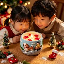 Simpatico bambino seduto in una piccola carriola a forma di vaso da fiori, portapenne, portacandele, stampo in silicone per tazza in gesso, stampo in silicone per scene fai-da-te per cani e bambini, può essere utilizzato per vari regali festivi, decorazioni per la casa come resina, gesso, argilla, calcestruzzo, cemento, artigianato, stampi in silicone, ecc. - A - Visualizzare 5