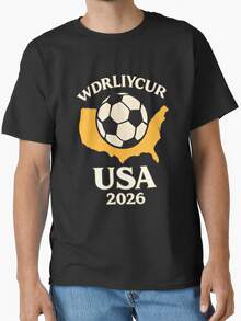 Camiseta de la Copa Mundial  2026, perfecta para deportes cotidianos y uso casual, top de manga corta con cuello redondo y estampado, regalo de cumpleaños ideal, ropa casual. - Negro - Ver 1