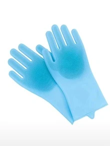 1 đôi găng tay vệ sinh thú cưng, găng tay tắm rửa cho chó mèo, miếng cọ rửa, miếng bọt biển thần kỳ, găng tay silicon loại bỏ lông rụng. - Nhiều màu - Xem 10