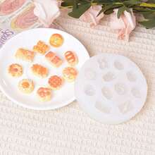 Molde de silicona para mini pan, molde de pinza nasal pequeño, molde multifuncional decorativo hecho a mano para resina, yeso y arcilla - Pan de Nariz Pequeña - Ver 2