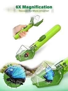 1/2pcs Handheld Bug Catcher With 6X Magnifier Lens, Portable Insect Observation Tool With Release Mechanism - Made Of ABS, Battery-Free, Suitable For Bees, Spiders And Small Crawlers, Household & Garden Pest Control, Comes With Individual Packaging - One Size Fits All - View 2