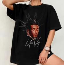 LilUziVert Portrait Black T-Shirt | Unisex Retro Nostalgia Hip-Hop Fan Merch - Black - View 11