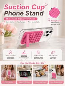 New Silicone Suction Cup Holder, Multi-Function Computer & Phone Stand, Glass Desk Non-Slip Silicone Mount - H - View 2