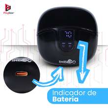 Playbox Electronics IMENSO Wireless Bluetooth In-Ear Headphones Without Ear Tips, With LED Display, Touch Control, And Integrated Microphone IMSE2019 - View 5