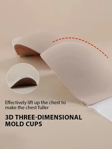 Cinta adhesiva invisible para levantar el busto de mujer, sujetador sin tirantes y sin espalda, realce del busto, cubre pezones, antideslizante, levanta y sostiene - Multicolor - Ver 4