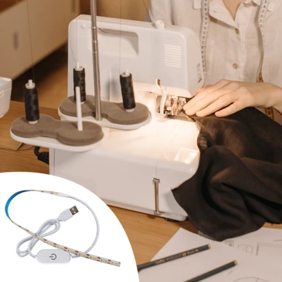5V USB Dimmable LED Sewing Machine Light Strip, 0.3 Meters/11.81 Inches, With Installation Clip, Suitable For Sewing Desks And Cabinets