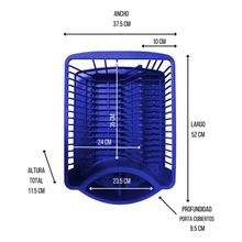 Dish Drainer With Blue Tray PlasticTrends - Navy Blue - View 3