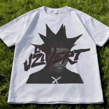 SKZ LilUziVert Portrait T-Shirt | Unisex Retro Nostalgia Hip-Hop Fan Merch - White - View 1