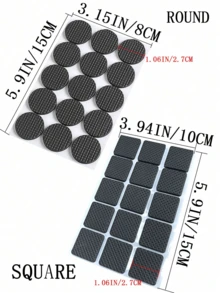 30pcs Anti-Slip Furniture Pads - Noise Reduction Chair Leg Protectors - Table Feet Pads - Multi-Purpose Non-Slip Anti-Scratch Floor Protectors For Chairs And Tables - Furniture Cushions - View 3