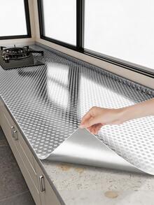 1 cuộn vật liệu composite nhôm 40cm*3m/10m, giấy dán chống dầu mỡ nhà bếp, chịu nhiệt, chống thấm nước, chống ẩm, tự dính, thích hợp cho tủ bếp, nhà cửa, dễ sử dụng và bảo trì. - Khối lập phương - Xem 5