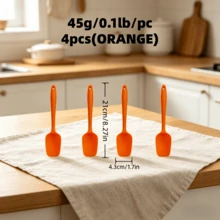 Heat-Resistant Non-Stick Silicone Spatula, Multipurpose Soft Cooking Spatula For Kitchen Cooking Baking Mixing, Suitable For Non-Stick Pans, 2/4pcs Set, 4 Colors - View 20