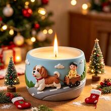 Simpatico bambino seduto in una piccola carriola a forma di vaso da fiori, portapenne, portacandele, stampo in silicone per tazza in gesso, stampo in silicone per scene fai-da-te per cani e bambini, può essere utilizzato per vari regali festivi, decorazioni per la casa come resina, gesso, argilla, calcestruzzo, cemento, artigianato, stampi in silicone, ecc. - A - Visualizzare 6