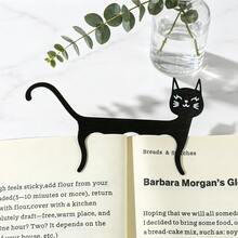 Clipes de Página Metálicos Fofos de Gato, Marcadores de Livro em Forma de Gato, Clipes de Leitura de Aço Inoxidável, Adequados para Romances, Livros Didáticos, Diários e Revistas, Presentes Requintados para Amantes de Gatos, Aniversários e Volta às Aulas - Tamanho único. - Visão 6