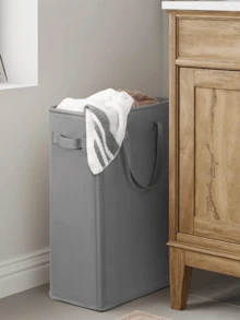 1 giỏ đựng quần áo bẩn mỏng có tay cầm, giỏ đựng quần áo nhỏ có nắp lưới, giỏ đựng quần áo bẩn hẹp dùng cho phòng ngủ, tủ quần áo và phòng tắm. - Nhiều màu - Xem 3