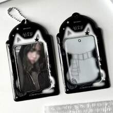 1pc Black Cat Pattern Card Holder, Slim Portable Transparent Hard ID Badge Holder With Adorable Kitten Design, Perfect For Students School ID, Bus Card, Bank Card And Daily Card Storage, Ideal Gift For Girls And Cat Lovers, Back To School - Card Sleeve - View 8