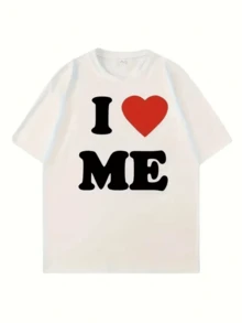 A Red Heart Expressing Self-Love And A Positive Message Of Self-Esteem, Perfect For Conveying Confidence And Feminine Energy. A Modern, Casual Women's T-Shirt For Everyday Wear. - 白色 - 查看 8