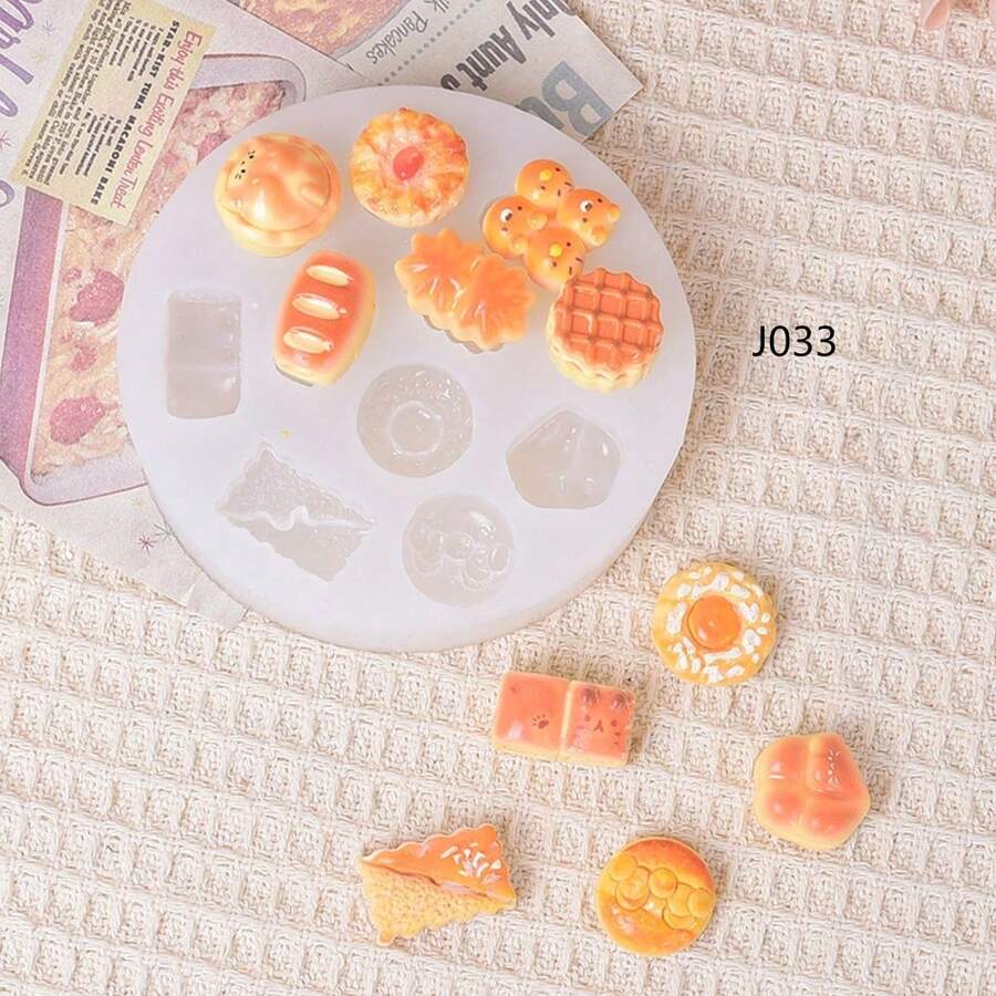 Molde de silicona para mini pan, molde de pinza nasal pequeño, molde multifuncional decorativo hecho a mano para resina, yeso y arcilla - Pan de Nariz Pequeña - Ver 1