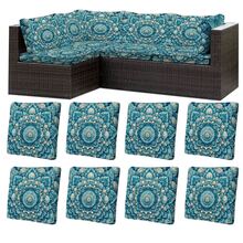 1pc/2pcs/6pcs/8pcs Digital Printed Outdoor Sofa Cover, Floral Mandala Pattern Design, Protect Sofa Furniture Home Decor, Machine Washable Patio Cushion Cover With Elastic Band, Outdoor Sofa Seat Cushion Cover, Patio Furniture Cover, Living Room Furniture Protector, Suitable For Garden, Park, Indoor And Outdoor Sofa Cushion, Sectional Sofa And Armchair - A - View 1