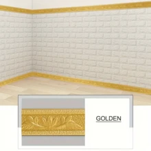 1 pieza 4 cm x 230 cm Protector de borde de marco de puerta, Cenefa autoadhesiva para bordes de pared, Zócalo de unicolor básico, Decoración de pared de PVC, Cenefa de papel tapiz, Cenefa de esquina de pared - A - Ver 16