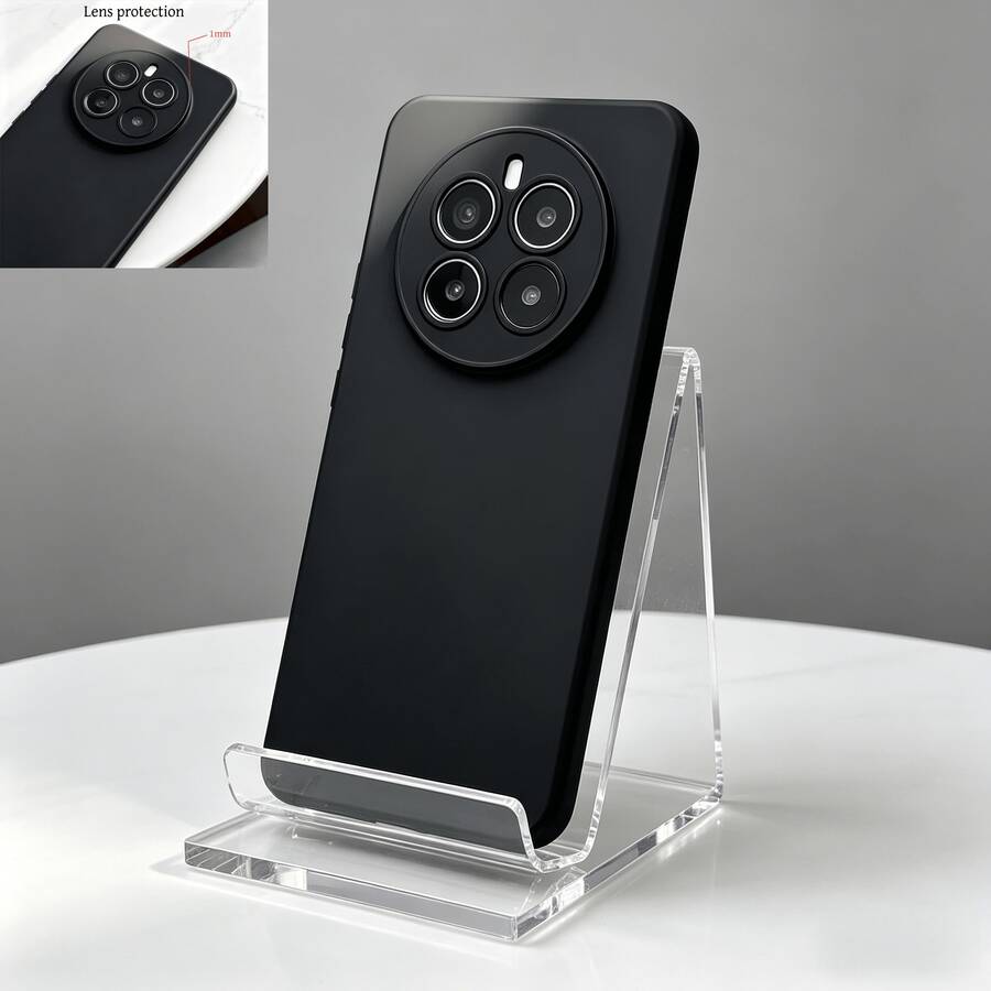 Funda de teléfono para 15, disponible en estilos transparente a prueba de golpes y negro mate. Hecha de material TPU, cuenta con diseño de protección de lente de cámara, resistente a arañazos y absorbente de golpes, sensación cómoda al tacto. Funda de teléfono transparente a prueba de golpes, funda de teléfono transparente absorbente de golpes - Negro - Ver 1