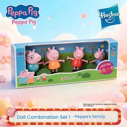  Bộ 4 búp bê nhồi bông Hasbro Family, búp bê nhập vai cho trẻ em, đồ chơi mô hình sưu tầm thú vị.