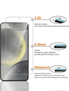 5入組高畫質透明鋼化玻璃貼膜，適用於 Galaxy A15 5G/4Galaxy A02/M02 A03 A03 Core A03s A04 A04E A10S/M01S A11 A12 4G A12 5G A13 4G A13 5G A14 5G 螢幕保護貼，手機配件，鋼化玻璃材質，相容手機殼，耐刮防氣泡 - 彩色 - 查看 2