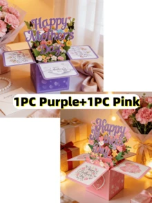 1 Thiệp chúc mừng Ngày của Mẹ 3D dạng pop-up kèm phong bì - Thiết kế hoa rực rỡ, lời chúc chân thành và món quà sáng tạo phù hợp cho mẹ hoặc phụ nữ lớn tuổi, quà tặng Ngày của Mẹ | Chữ viết thư pháp trang nhã | Chi tiết cắt laser, quà sinh nhật cho mẹ - Một cỡ - Xem 18