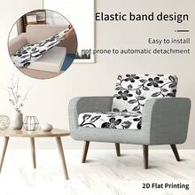 1pc/2pcs/6pcs/8pcs Floral Vein Pattern Digital Print Outdoor Sofa Cover, Floral Vein Garden Theme Washable Patio Cushion Cover With Elastic Band Closure, Outdoor Sofa Seat Cushion Cover, Patio Furniture Cover, Living Room Furniture Protector, Suitable For Garden, Park, Indoor And Outdoor Sofa Cushions, Sectional Sofa And Armchair - A - View 6