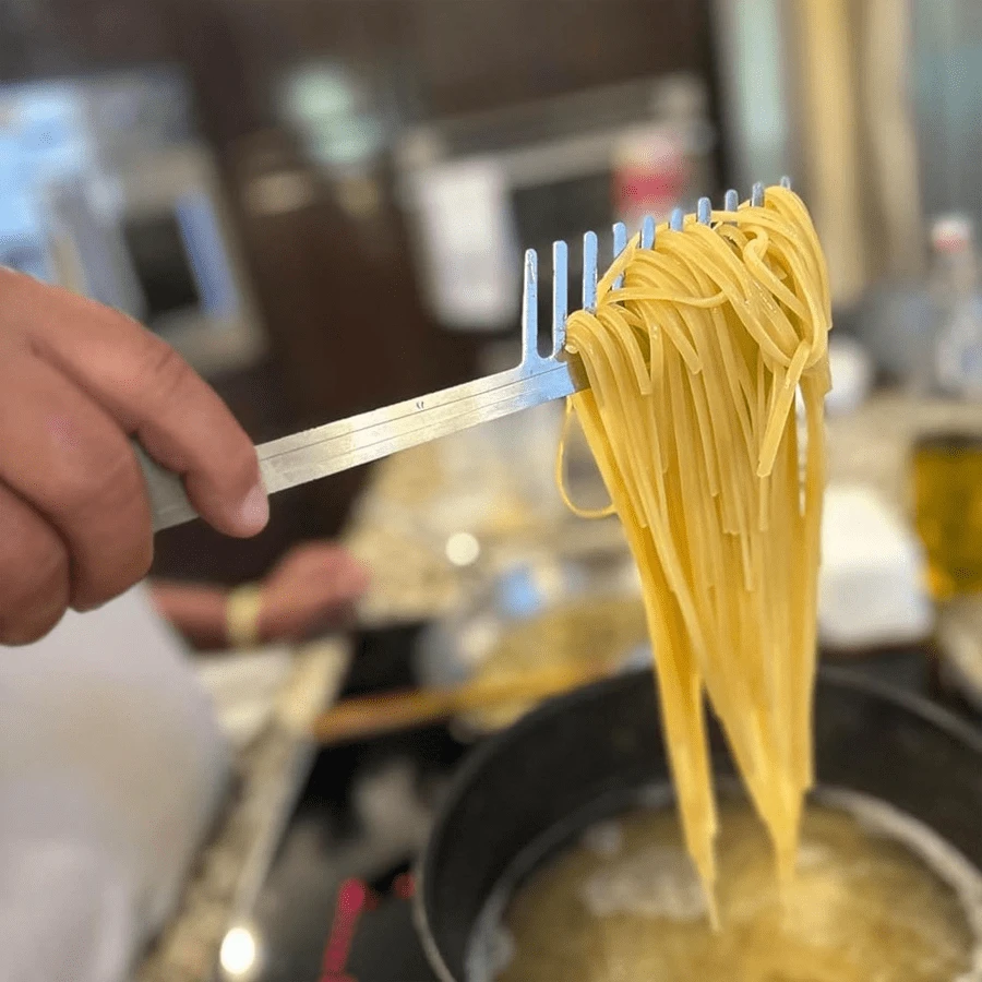 304不锈钢意面叉,梳状主菜叉,意大利面食叉 - 銀色 - 查看 1