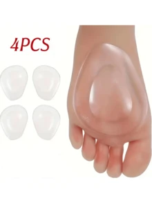 4/2pcs Forefoot Gel Cushion Pads - Reusable High Heel Forefoot Pads, Relieve Foot Pressure, Anti-Slip Shock-Absorbing Insoles - View 7