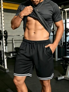 5-Pack Men's Shorts, Breathable And Quick-Drying Sports Shorts, Basketball Shorts, Gym Shorts, Suitable For Running And Hiking, Etc.Men's Gifts,Pants,Running Pants - 黑色+深灰+藏青+寶藍+酒紅 - 查看 3