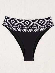 New European And American Style Macrame High Waist Hollow Out Bikini, Backless Design, Showcases Feminine Charm Summer Vacation Beach - Black and White - View 5