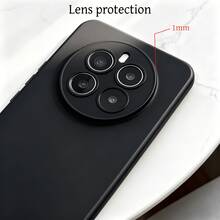 Funda de teléfono para 15, disponible en estilos transparente a prueba de golpes y negro mate. Hecha de material TPU, cuenta con diseño de protección de lente de cámara, resistente a arañazos y absorbente de golpes, sensación cómoda al tacto. Funda de teléfono transparente a prueba de golpes, funda de teléfono transparente absorbente de golpes - Negro - Ver 3