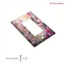 1pc [2D Printed] Floral & Hummingbird Decorative Light Switch And Outlet Cover Plate, Durable And Easy To Install, Suitable For Residential And Commercial Spaces - Star - View 9