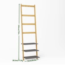 Bamboo Coat Stand And Shoe Rack, Natural & Charcoal - View 5