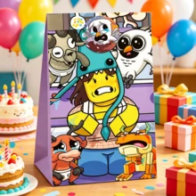 Roblox 24 bộ túi quà chủ đề "Rừng 99 sao - Tiên đêm". Những chiếc túi giấy đựng kẹo này được trang trí bằng sticker và thiết kế theo chủ đề động vật sống về đêm trong rừng. Chúng thích hợp để đóng gói quà tốt nghiệp, quà cưới, quà tặng trong các bữa tiệc sinh nhật của trẻ em và làm vật phẩm đóng gói. - Bộ nhãn dán túi giấy Roblo 99 - Xem 1