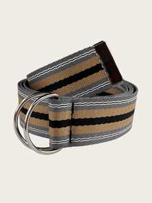1 pieza Cinturón de lona extra largo para mujer, con rayas verticales, ideal para atuendos de jeans de verano - 5943 - Ver 4