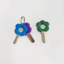 4/8/12/16/20Pcs Multicolor Flower Shaped Silicone Keycap Set-Durable Key Protection Covers With Color-Coded Design, Easy Install Key Chain Organizer, Suitable For Home, Office, Party And Key Management - Multicolor - View 8