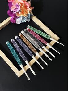 8pcs Crochet Hook Set, Size 2.5mm-6.0mm, Crystal Handle, Transparent & Exquisite, High-End Appearance, Fresh Texture, Suitable For Crocheting Scarves, Hats, Dolls, Sweaters, Hair Accessories And Bags - Crochet Hook - View 5