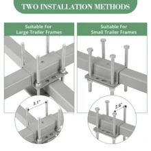 Postes guía ajustables para remolque de barco – 40" de acero galvanizado resistente con cubiertas de PVC, ajuste universal, carga fácil para lanchas de esquí, pesca y veleros – 2 piezas, altura de 43" - Sin luz - Ver 7
