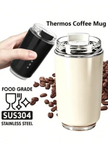 SOKANY 260毫升不锈钢真空保温杯，可重复使用双层杯，适用于盛装冷热饮品，如咖啡、苏打水、水果茶、果汁等，咖啡礼品 - 白色 - 查看 5