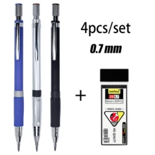 4 Sets Of Daily Writing, Drawing And Graphic Pencils, Each Set Comes With Replaceable Lead Cores, Featuring A Soft And Non-Slip Grip, And Comes With A Black Non-Breakable Pencil Case. Suitable For Sketching, Writing, Drawing, Essential For Students, Writers And Artists (3 Pencils + 1 Pencil Case) - Multicolor - View 15