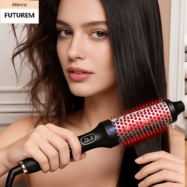 Cepillo térmico, cepillo rizador de 38 mm, cepillo caliente voluminizador para dar volumen a las raíces y rizos sueltos, cepillo alisador iónico, peine de dientes compuestos mejorado, función de iones negativos, 2 niveles de temperatura, cuidado del cabello sin dañarlo, cepillo térmico de calentamiento rápido, apto para peluquerías, familias y viajes, graduaciones, cumpleaños, vacaciones, verano, otoño, otoño, Y2K, elegante, moda, maquillaje para mujer, cosméticos, fiestas, playa, viajes, acampadas, actividades al aire libre, escuela, campus, festivales, decoración, regalo, rosa, chica, cosplay, mejor color, encanto, vibración, rizador rosa, cuidado del cabello, gofrera, perfume. Cumpleaños Regalo Día festivo Rosa Onda Constituir Viajar Escuela Festivales Rosa Presente Chica Encanto cuidado del cabello Día de la Madre Elegante Moda Fiesta rave